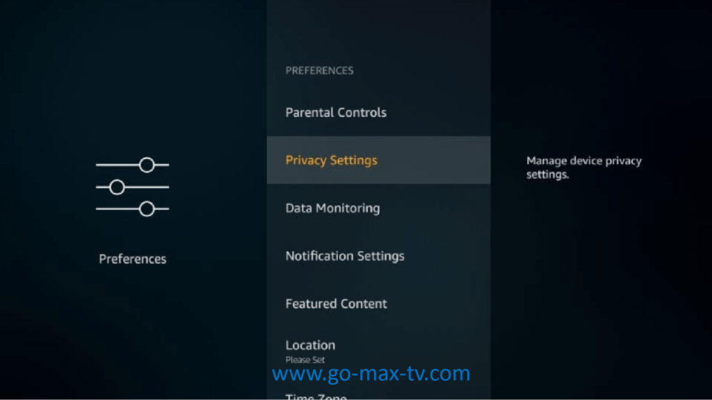 Gomax TV on Firestick7